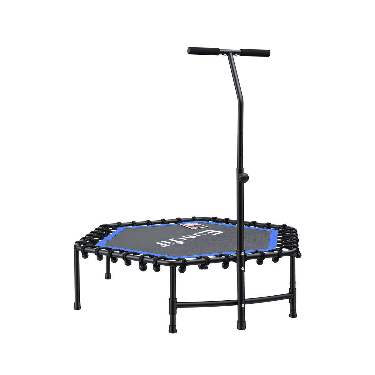 Everfit 48-Inch Fitness Trampoline with Adjustable Handrail - Blue