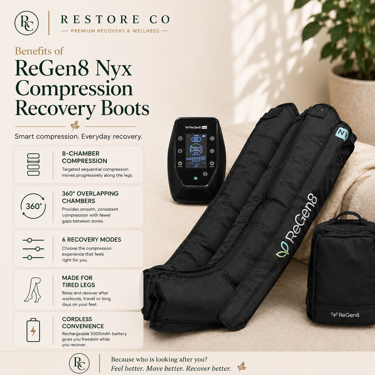 Chamber Compression Recovery Boots - ReGen8 Nyx 8