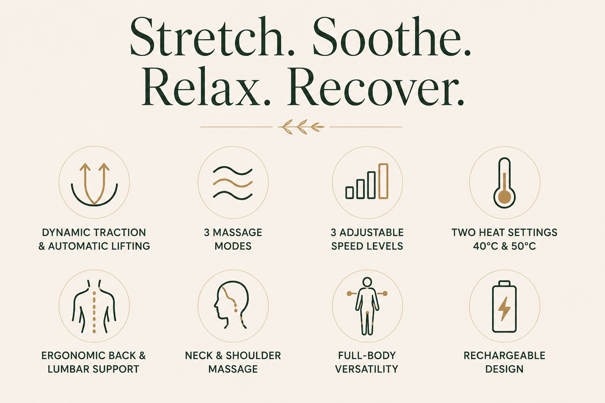 Livemor Back Massager with Heat and Traction