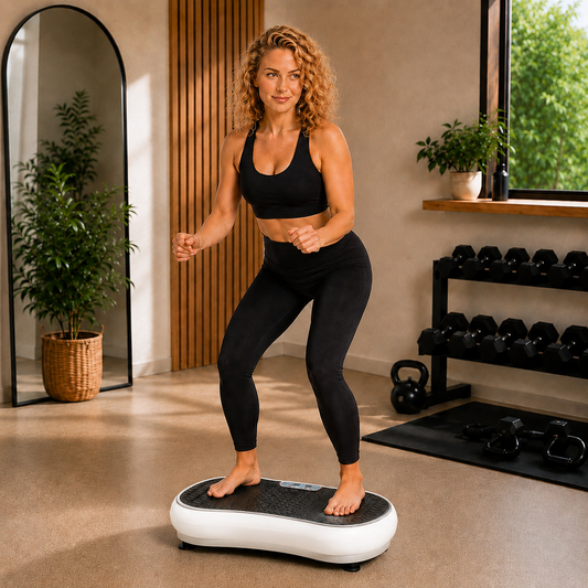 68cm Vibration Plate Machine Social Hike White