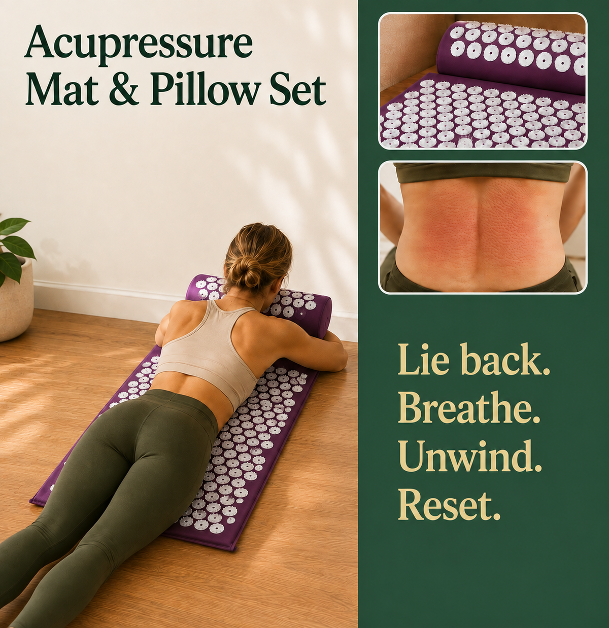 Purple Massage Acupressure Mat