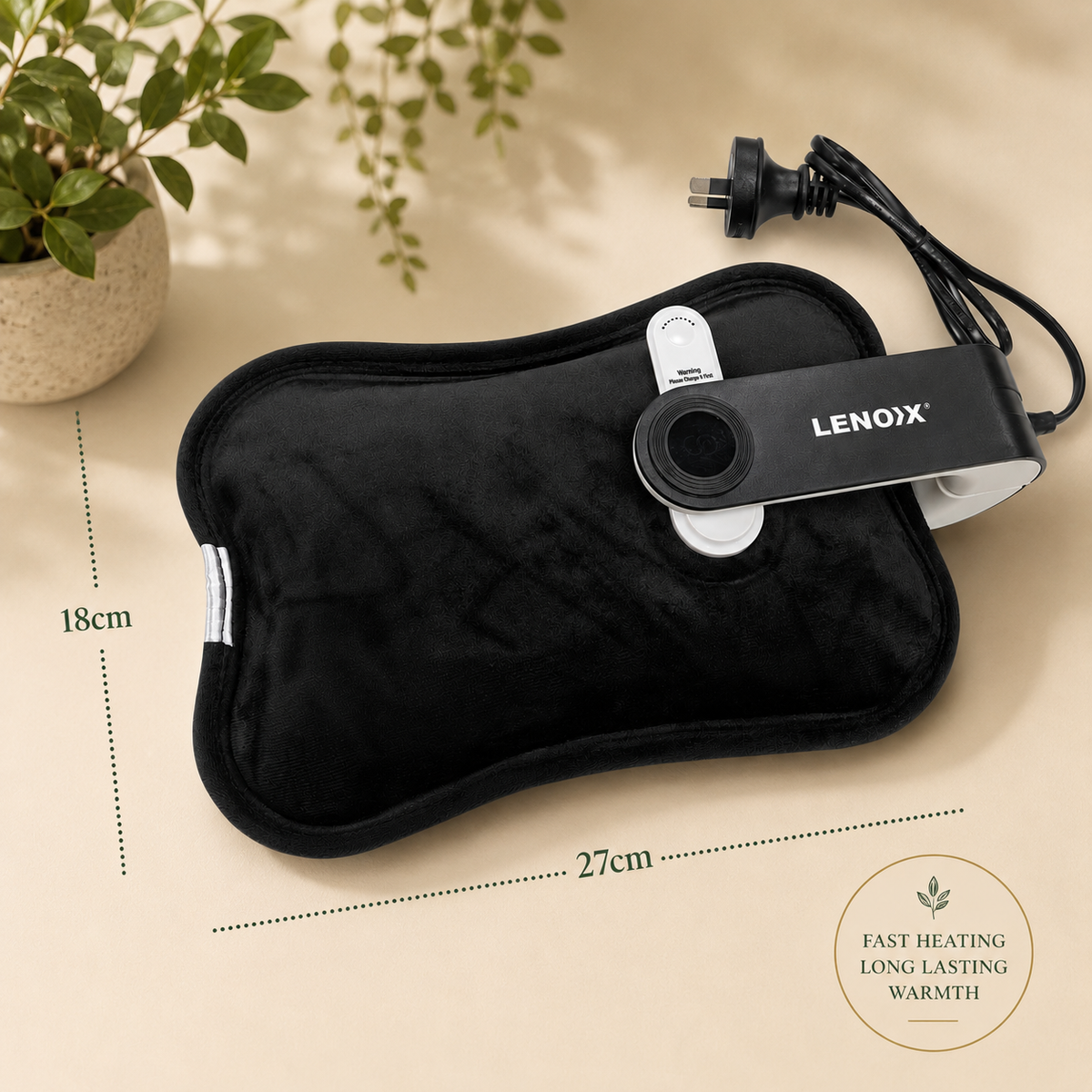 Rechargeable Electric Hot Water Bottle - Lenoxx