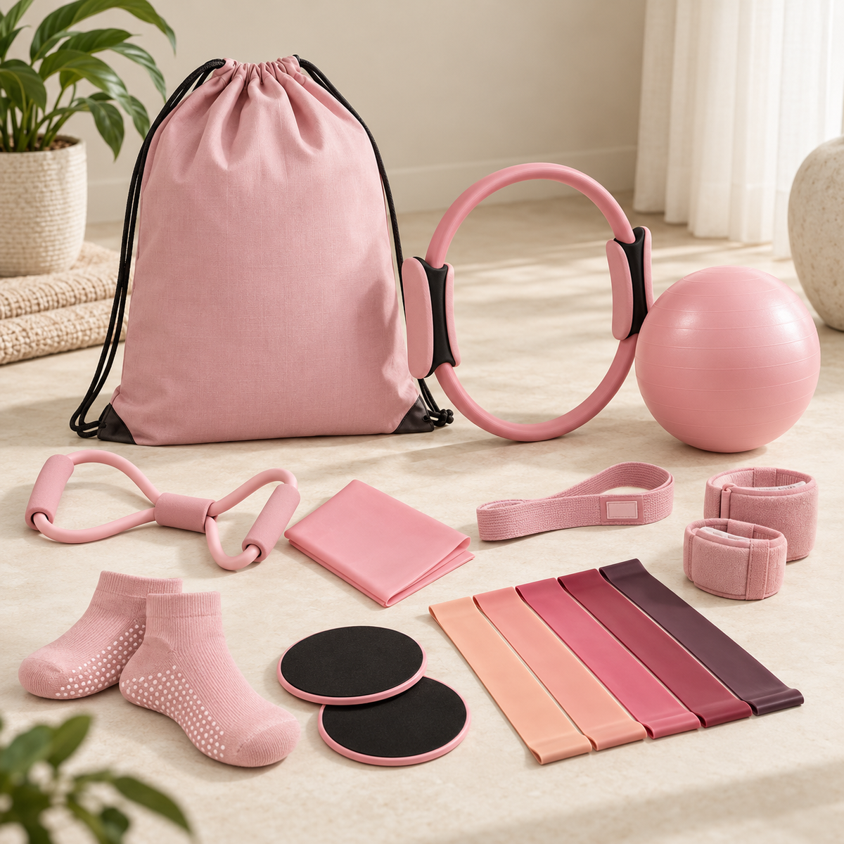 Everfit Pilates Kit Pink