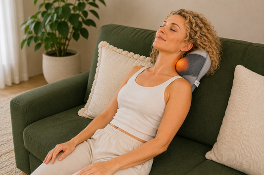 Livemor Back Massager with Heat, USB Neck and Shoulder Massage Pillow