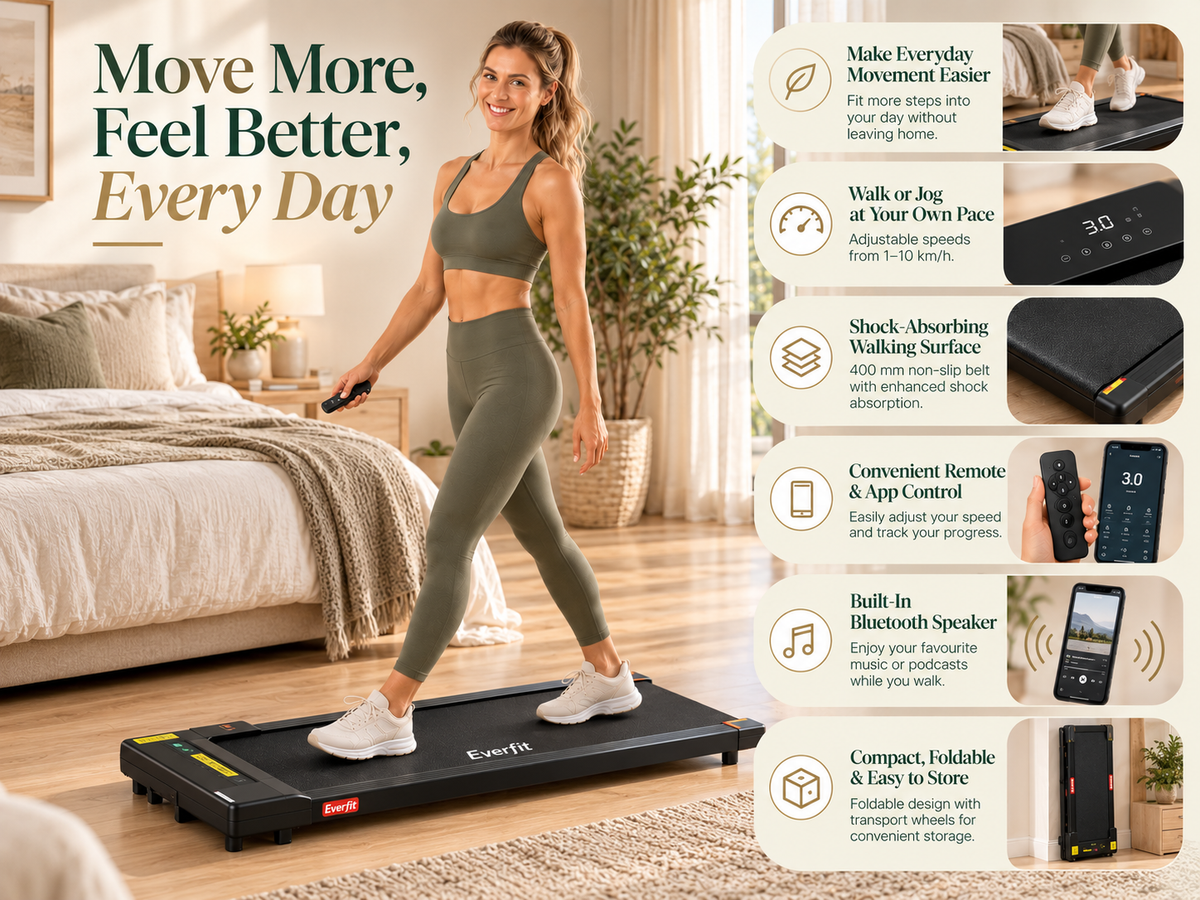 Everfit Electric Walking Pad – Foldable Treadmill