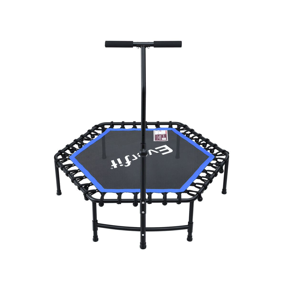 Everfit 48-Inch Fitness Trampoline with Adjustable Handrail - Blue