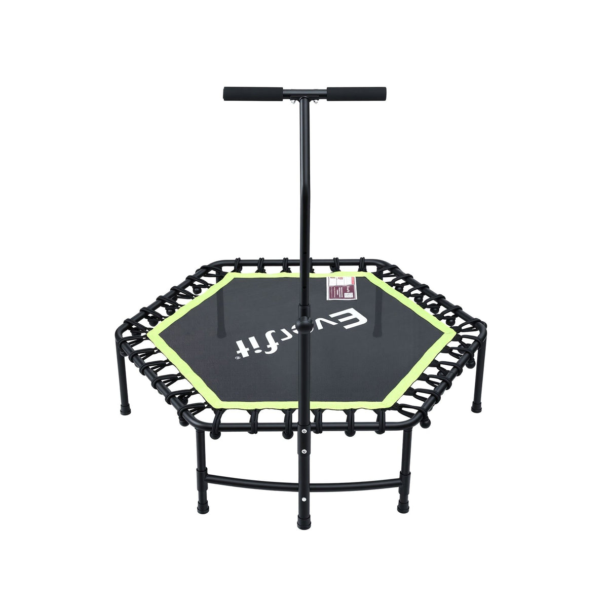 Everfit 48-Inch Fitness Trampoline with Adjustable Handrail - Green