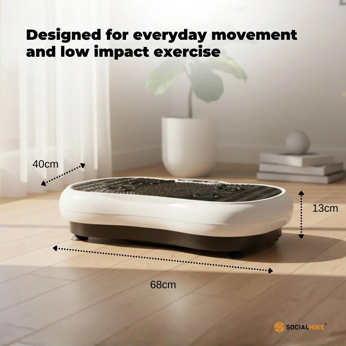 68cm Vibration Plate Machine Social Hike White